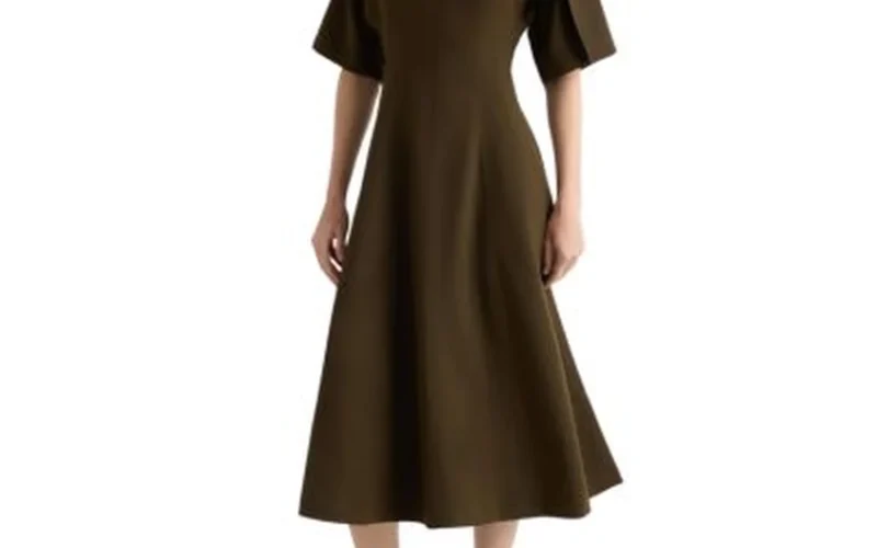 Addison foldover scarf-neck A-line dress from Modern Citizen
