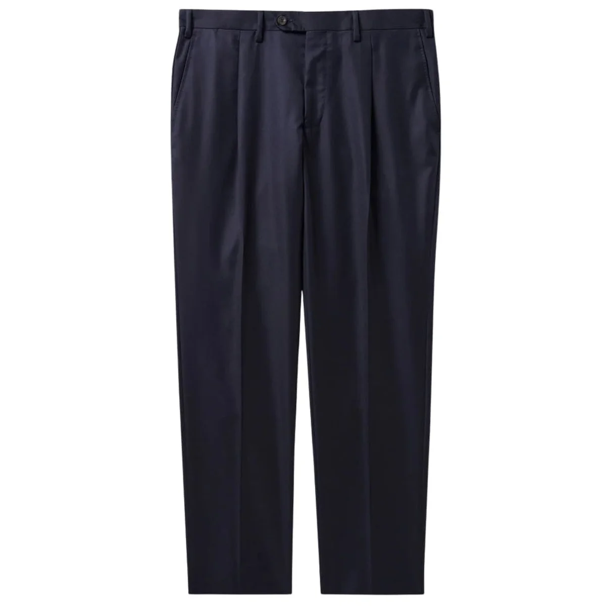 dark navy double-pleat formal trousers on white